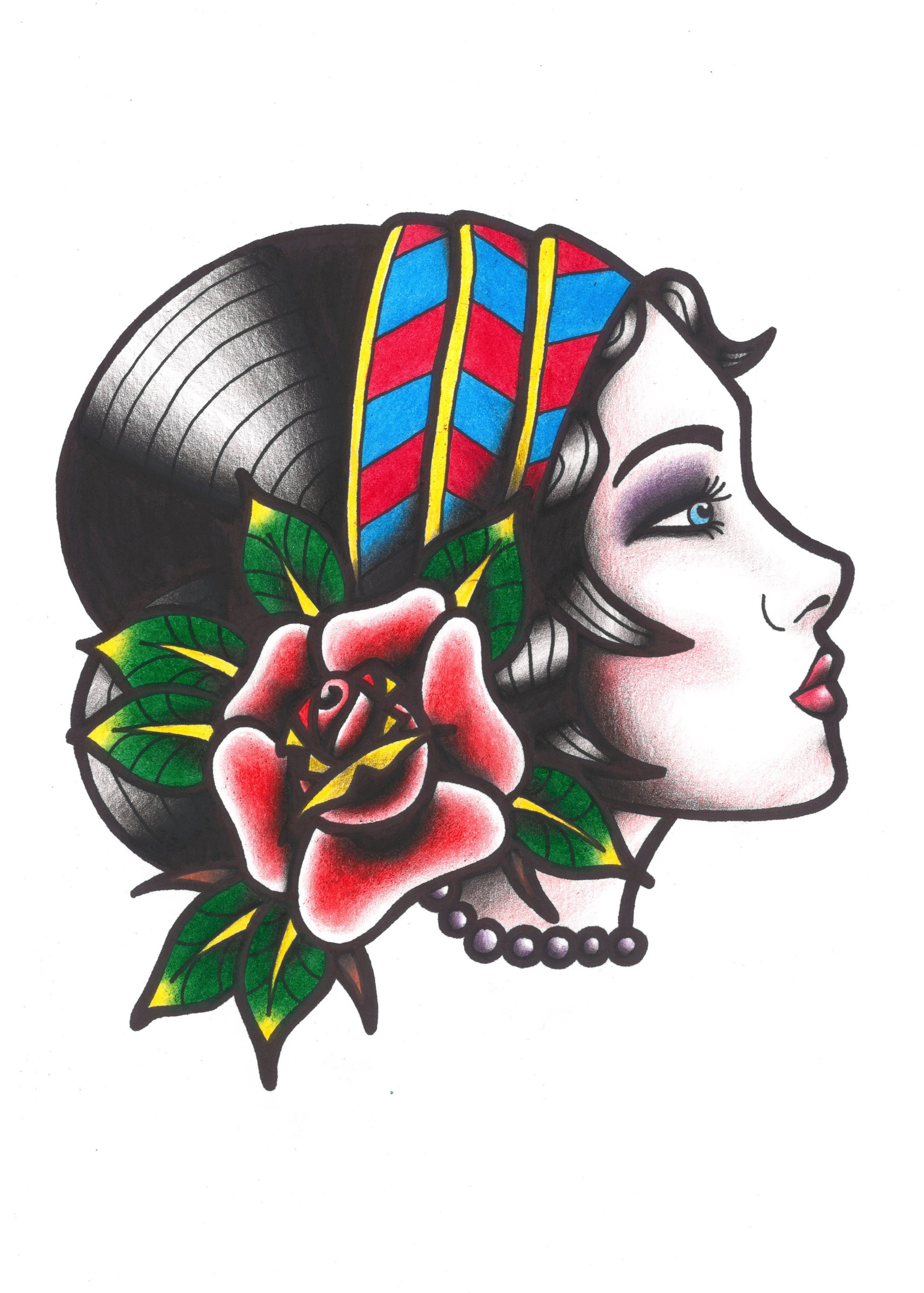 Gypsy Girl Head